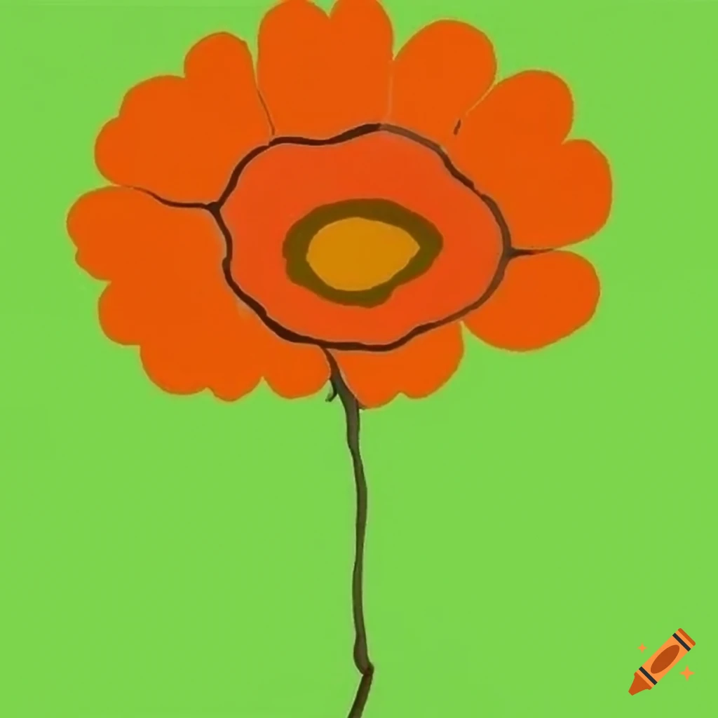 Marimekko Unikko oilcloth with green and black orange poppy print from Finland