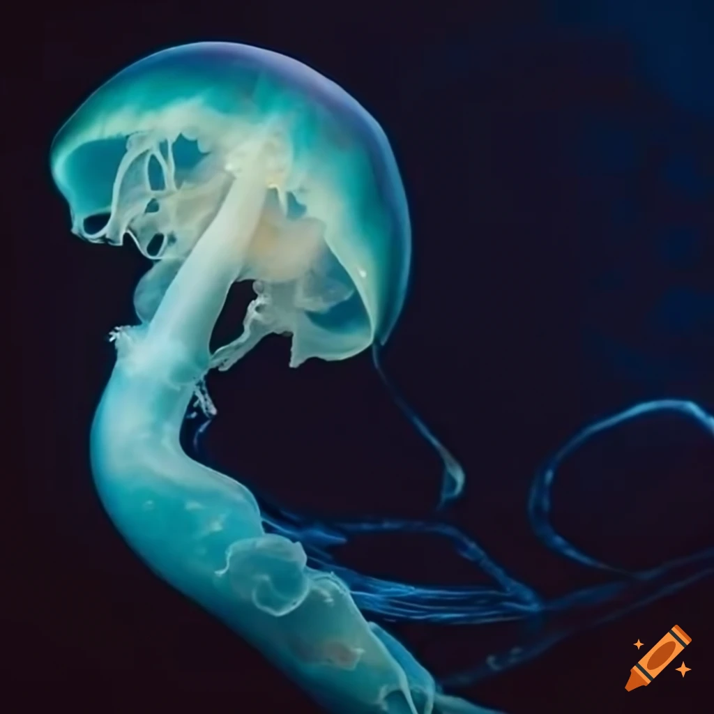 Mermaid goddess with jellyfish tentacles