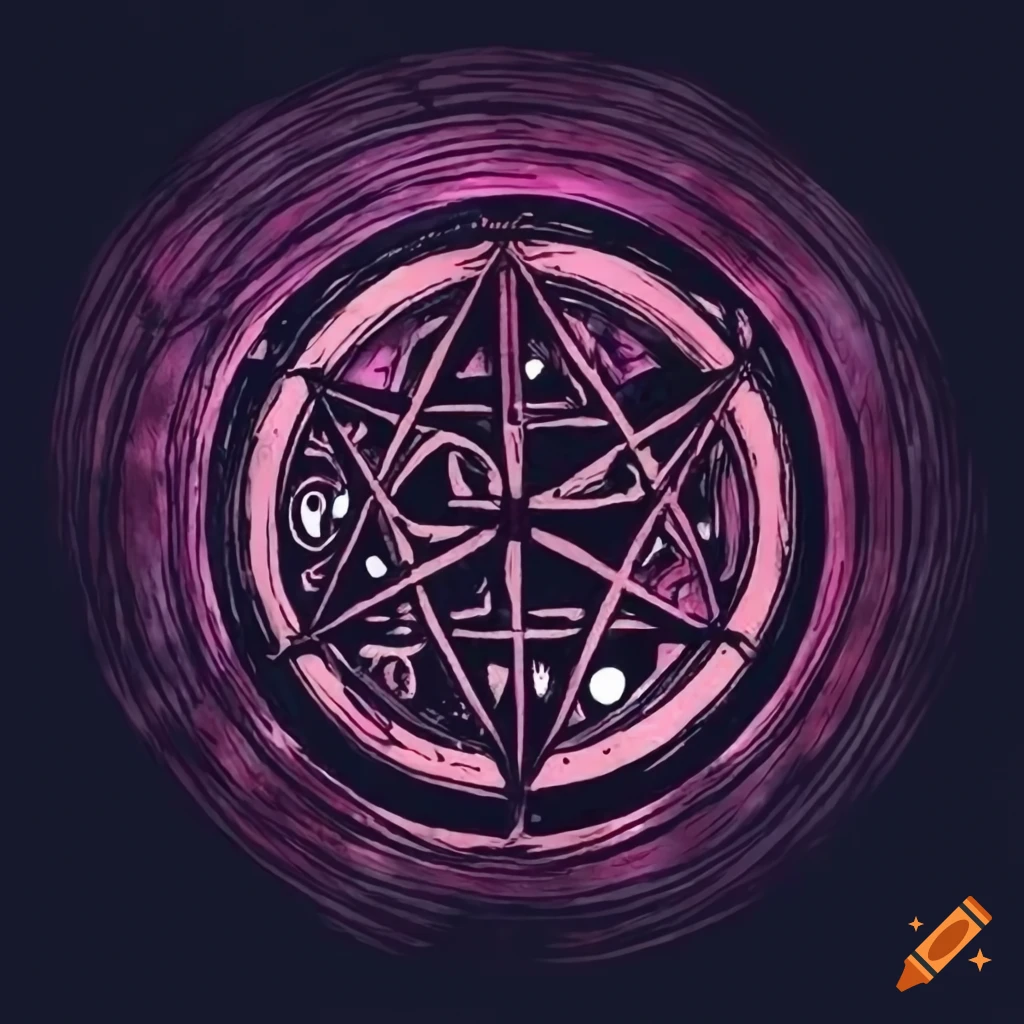 Magic symbols game icon with witchcraft and lineart design