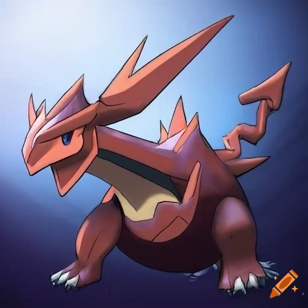 Terrabite, a Ground/Steel Pokécmon with rugged rocky skin and dinosaur-like appearance