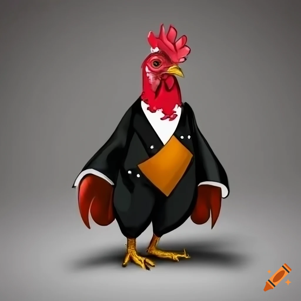 Chicken in a tuxedo