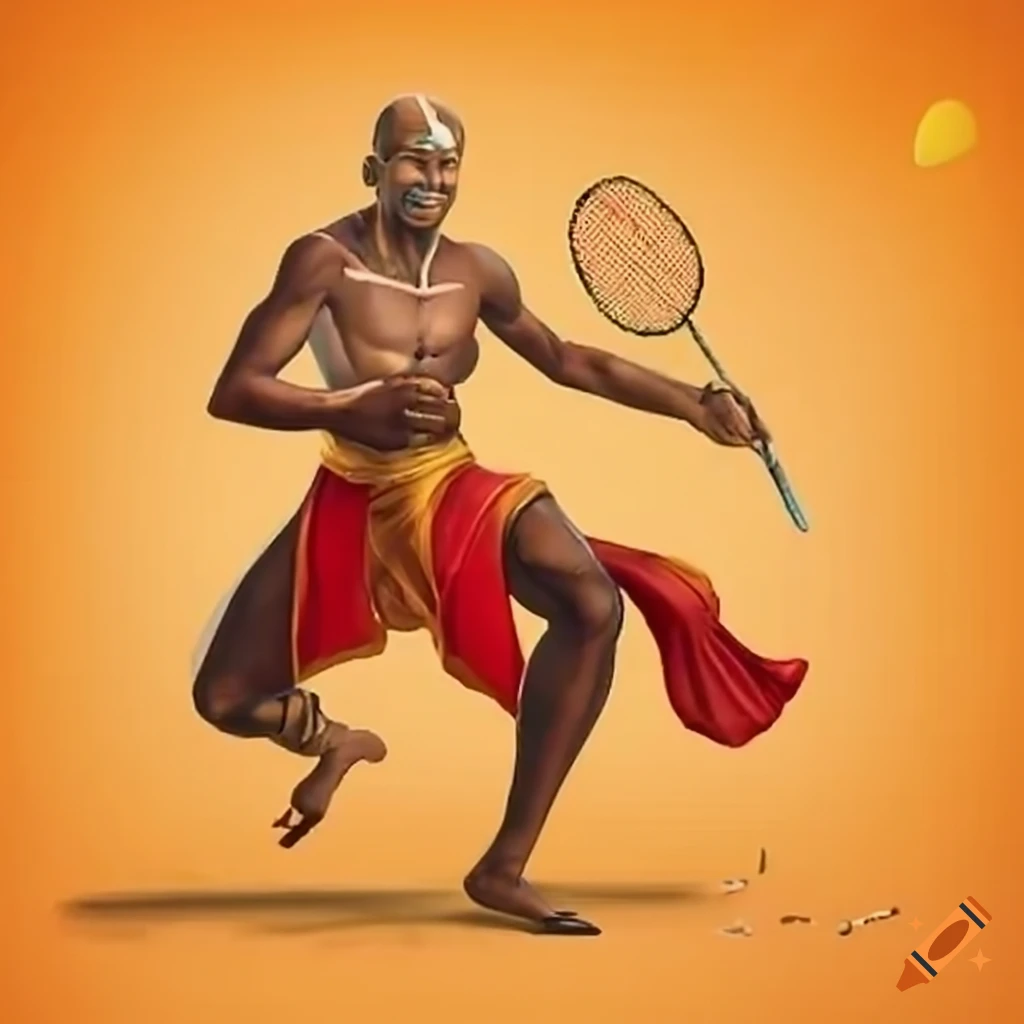 Dhalsim playing badminton