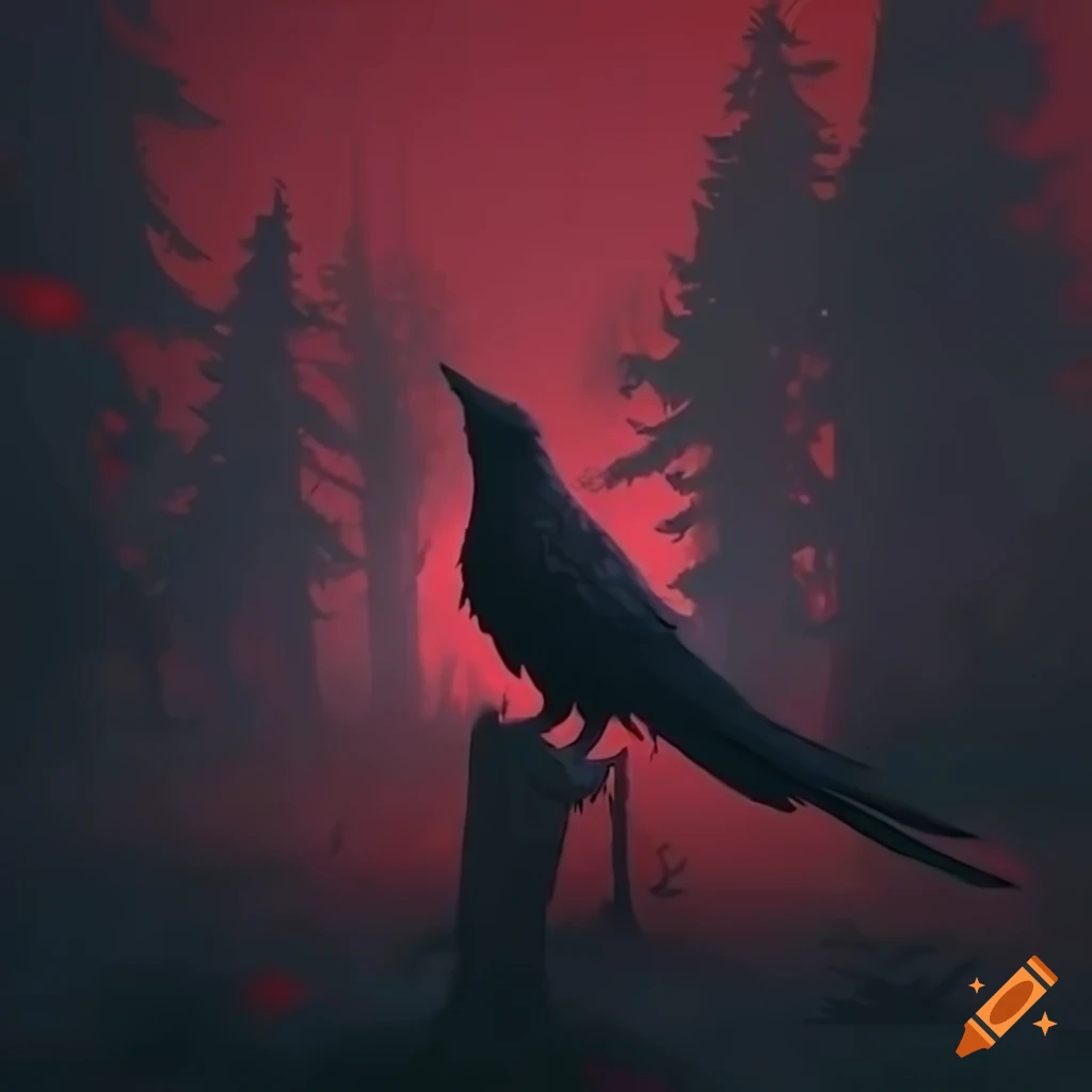 YouTube channel banner for horror game reviews with crow, skull, and foggy forest