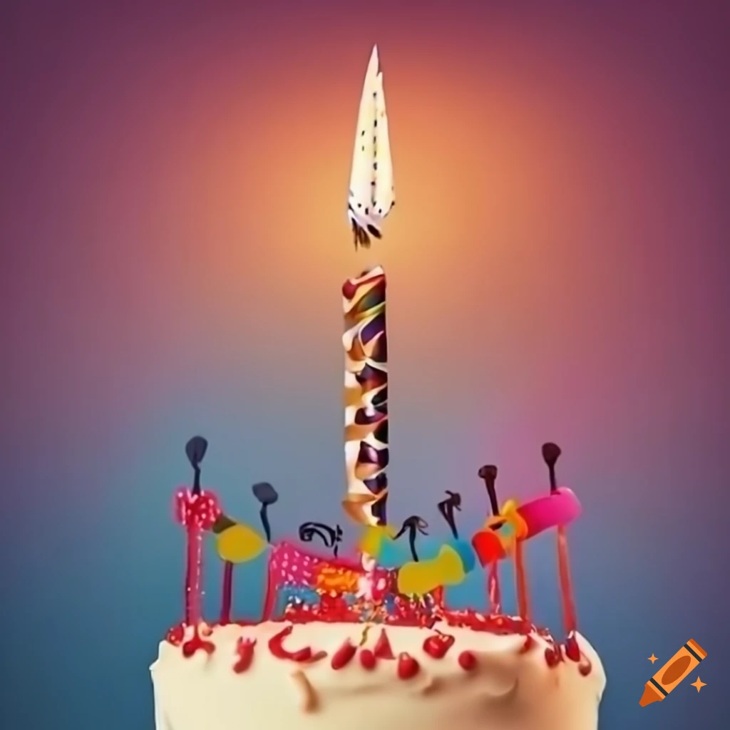 Birthday cake in the background for a happy birthday video template