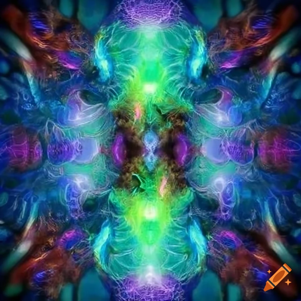 Interconnected world depicted through pulsating colors and light