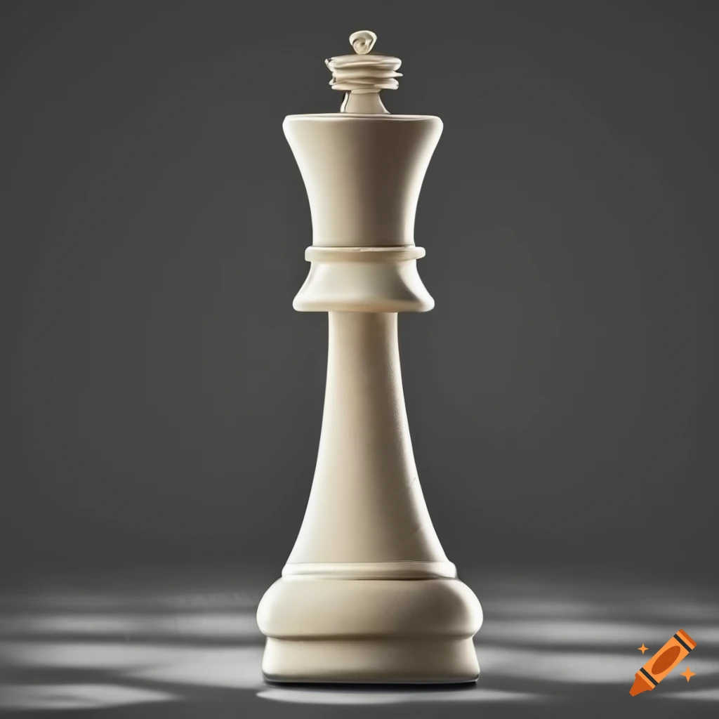 King chess piece reflected in a mirror