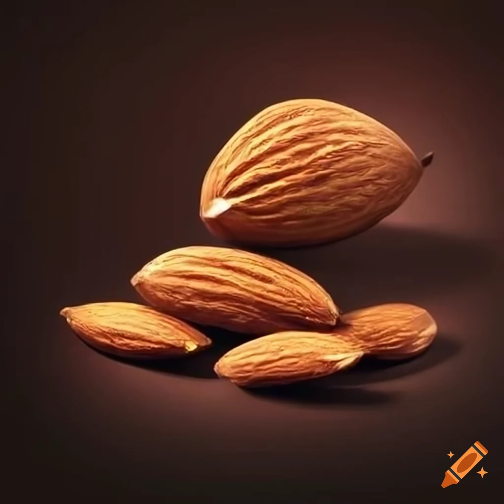 A bunch of almonds
