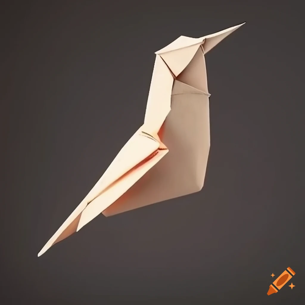 Origami birds in minimalist 2D style
