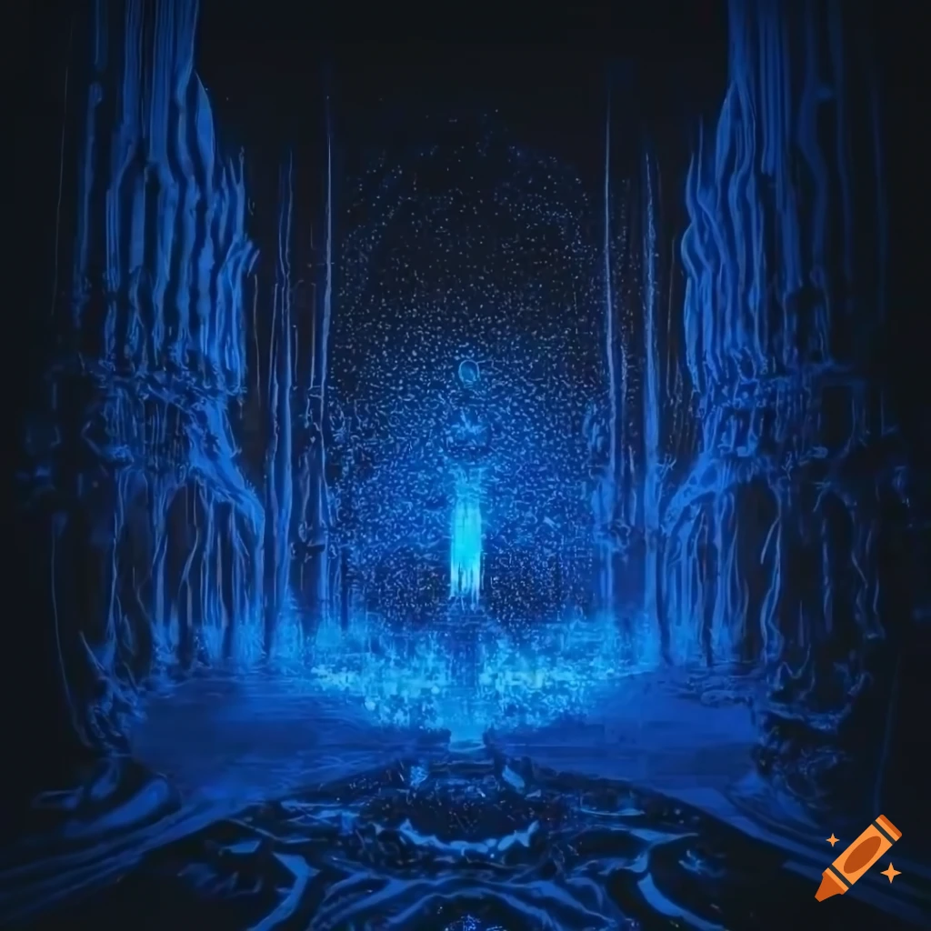 Silhouette in a nightscape with energy-charged luminous pointillism