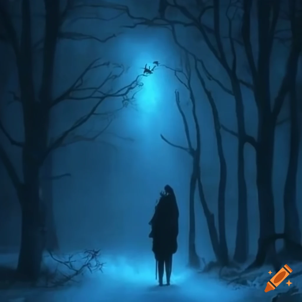 Blue fog creating a mysterious atmosphere on Craiyon