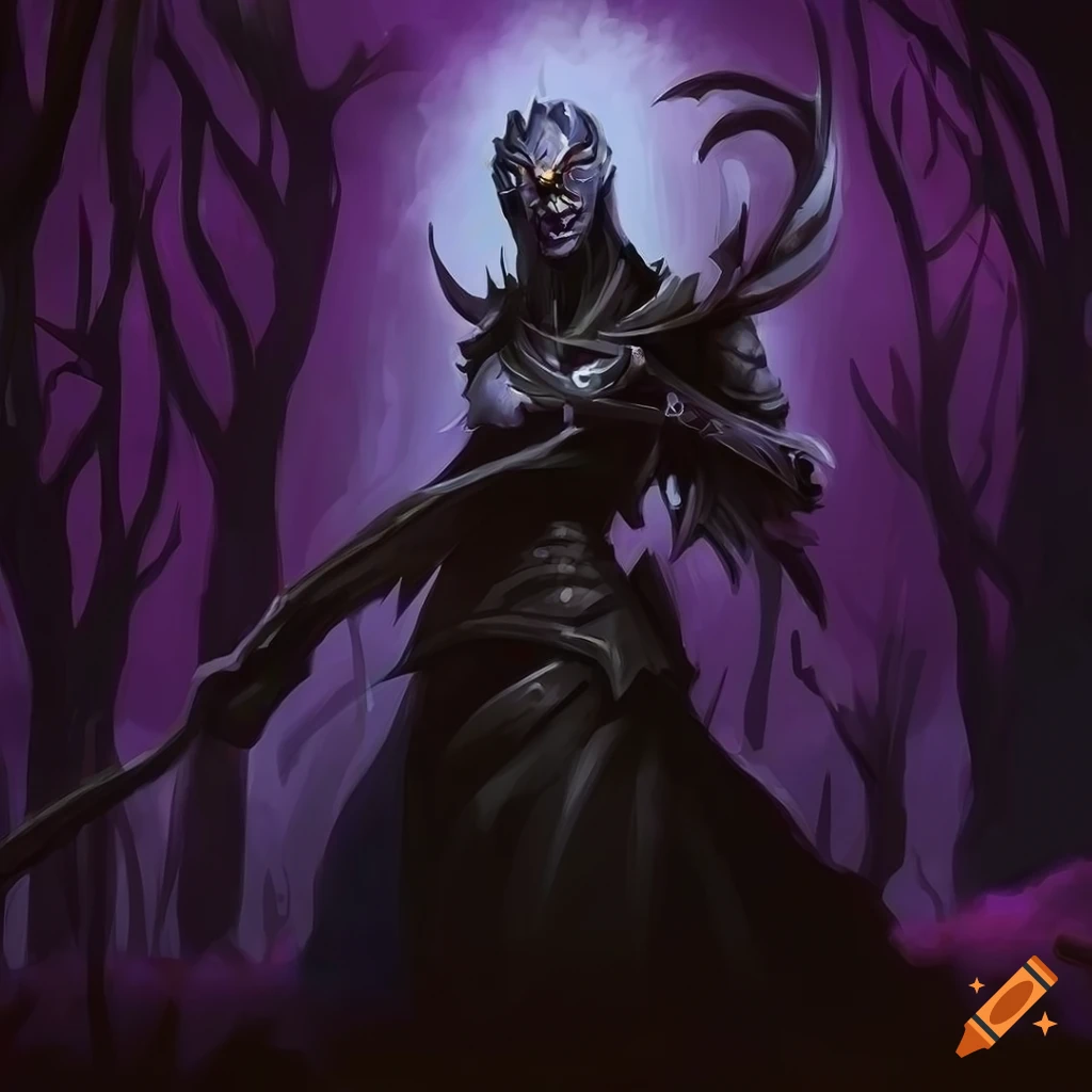 Dark poison sword in a mysterious forest setting