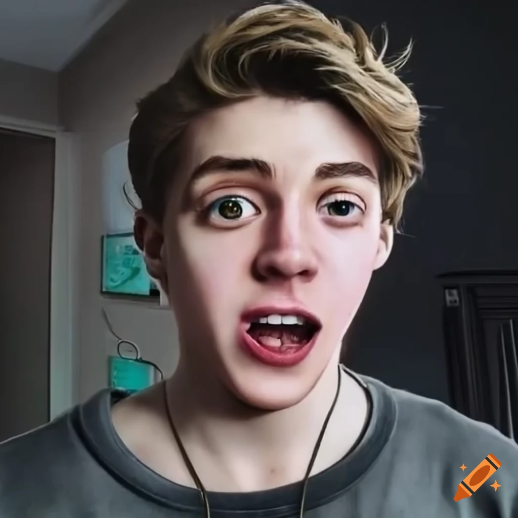 Hyperrealistic portrait of YouTuber ElrubiusOMG