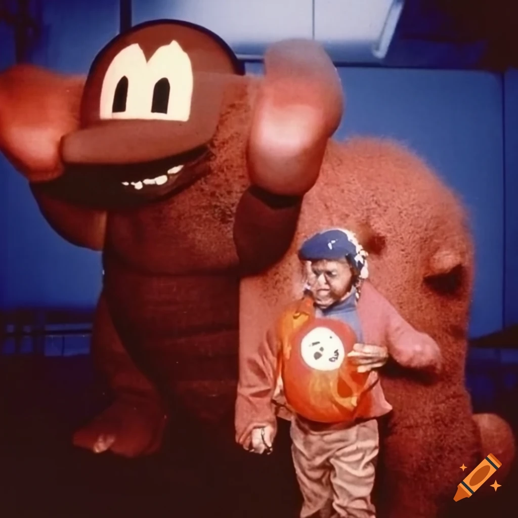 Vintage image of Pac-Man with Blinky from 1973 on Craiyon