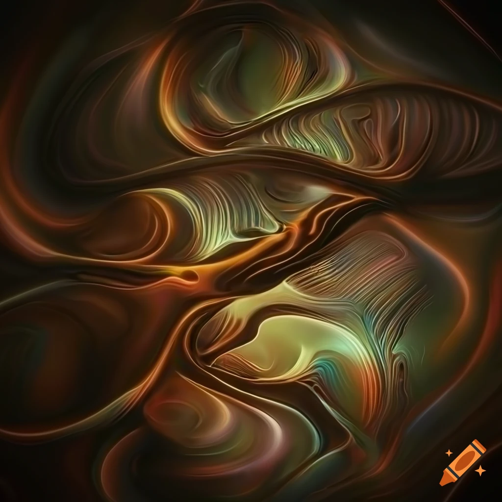 Biomechanical humanoid organic life form in abstract composition