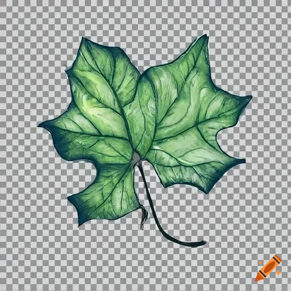 Ivy leaf on transparent background