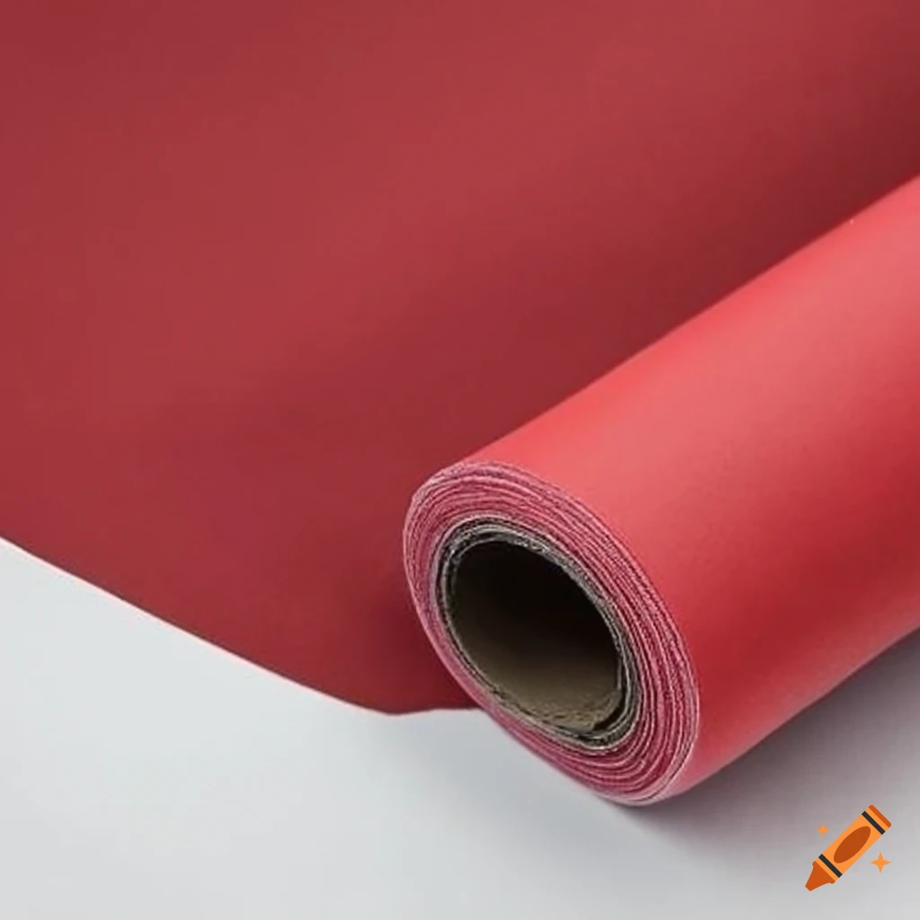 Alcantara adhesive wrap roll in red color