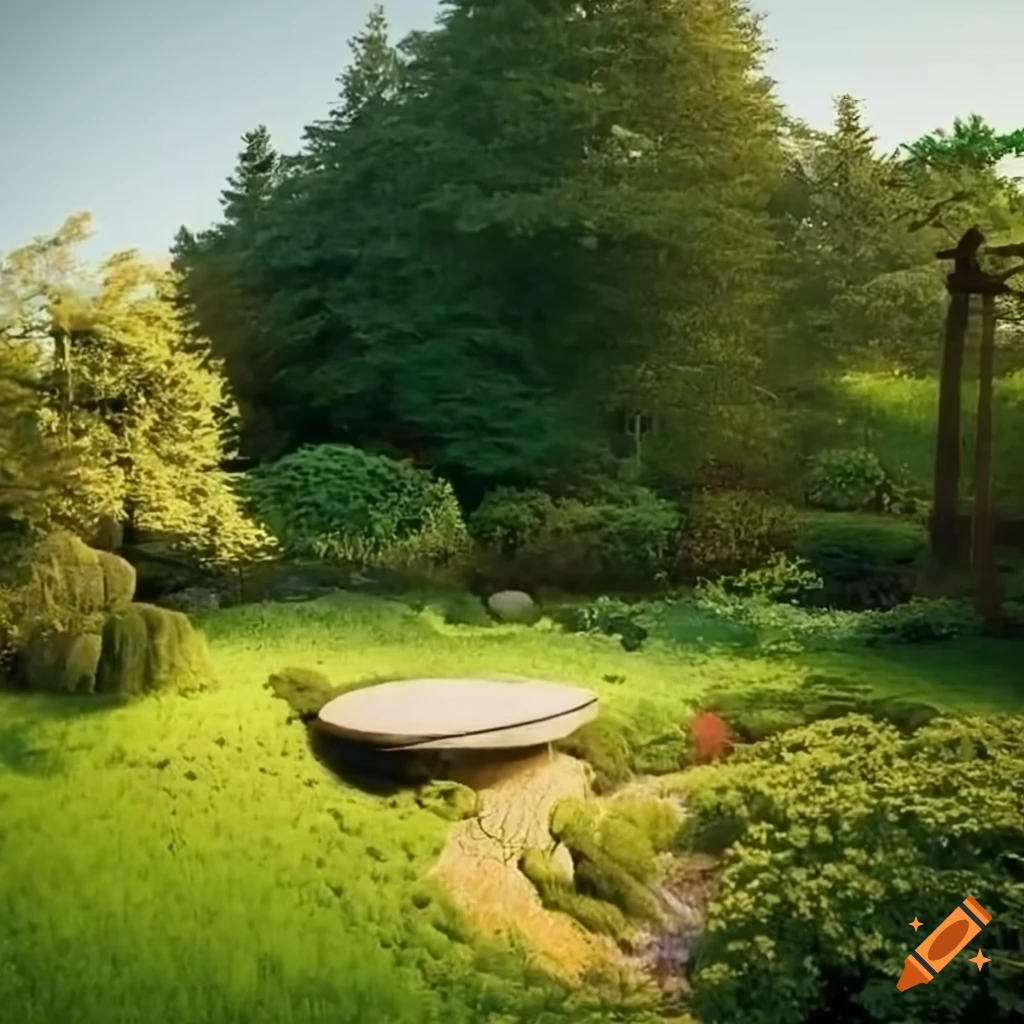 Micro Japanese garden in the Polish countryside