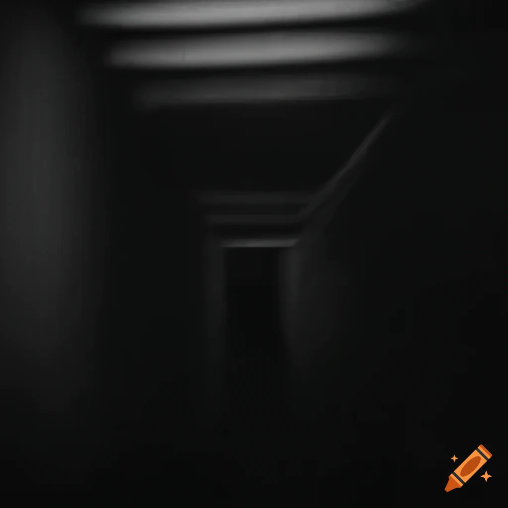 Black room with a liminal space vibe