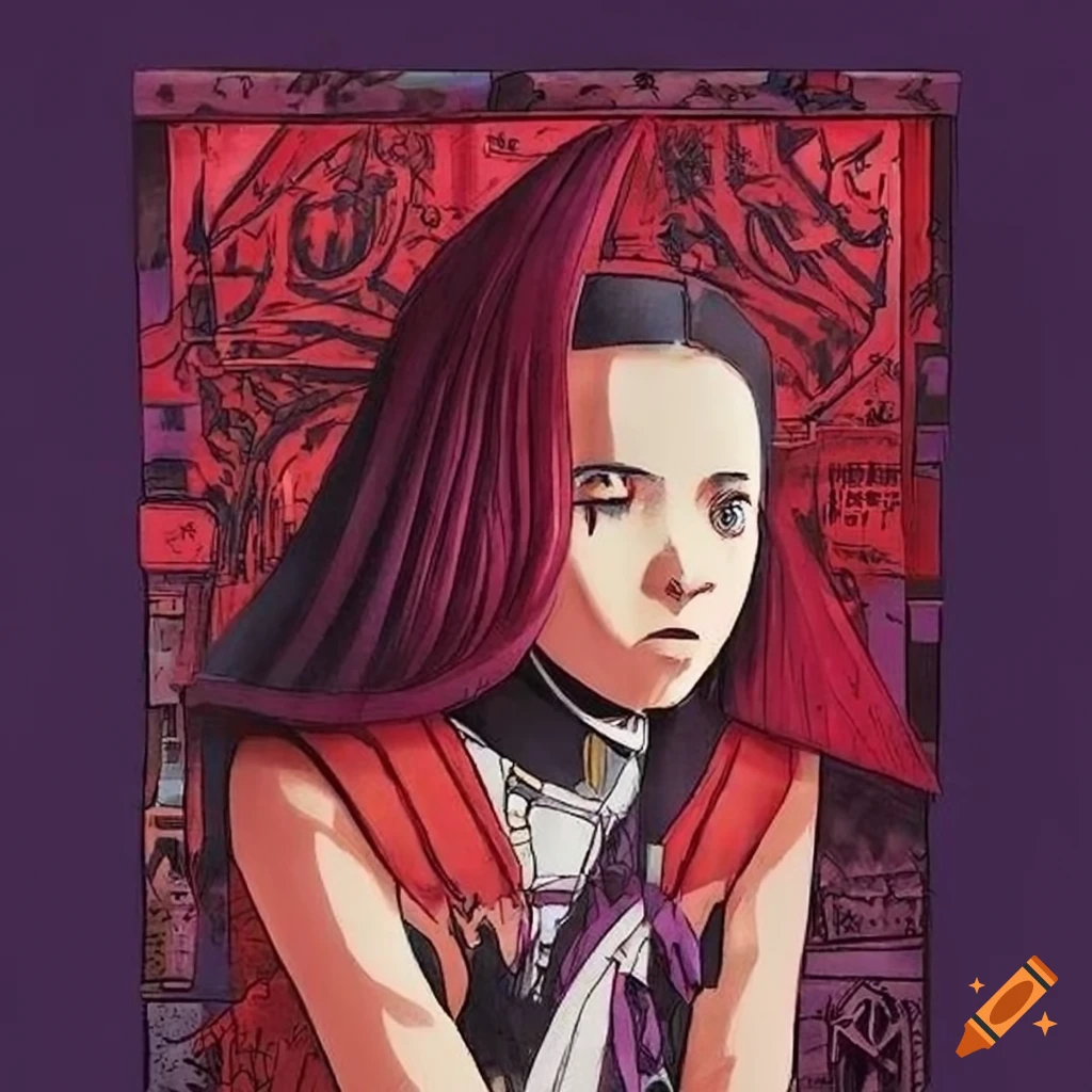 Nikifor Krynicki drawing Shin Megami Tensei Emily the Strange album cover
