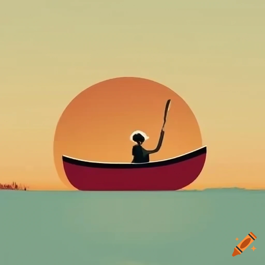 Logo for a Maine Guide company specializing in canoe trips