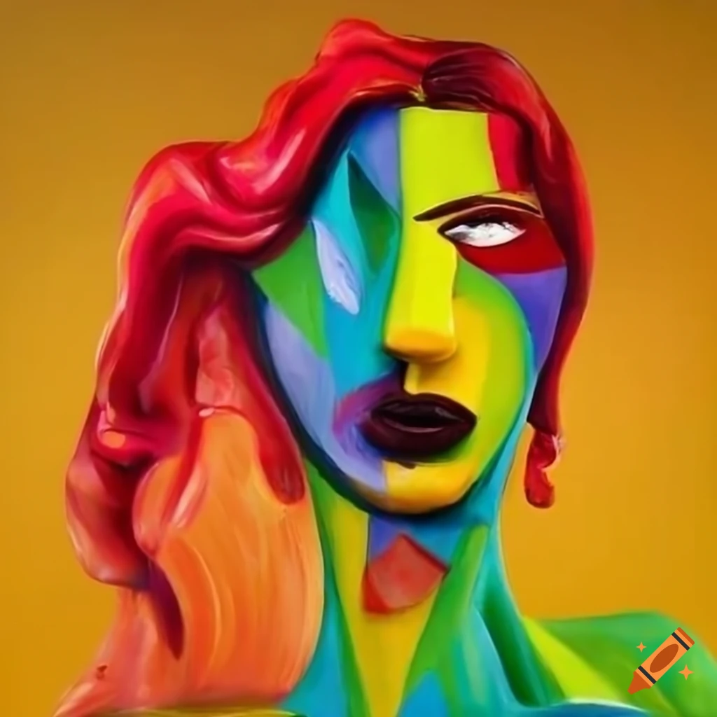 Surreal jello body human figures with epic beauty inspired by Picasso