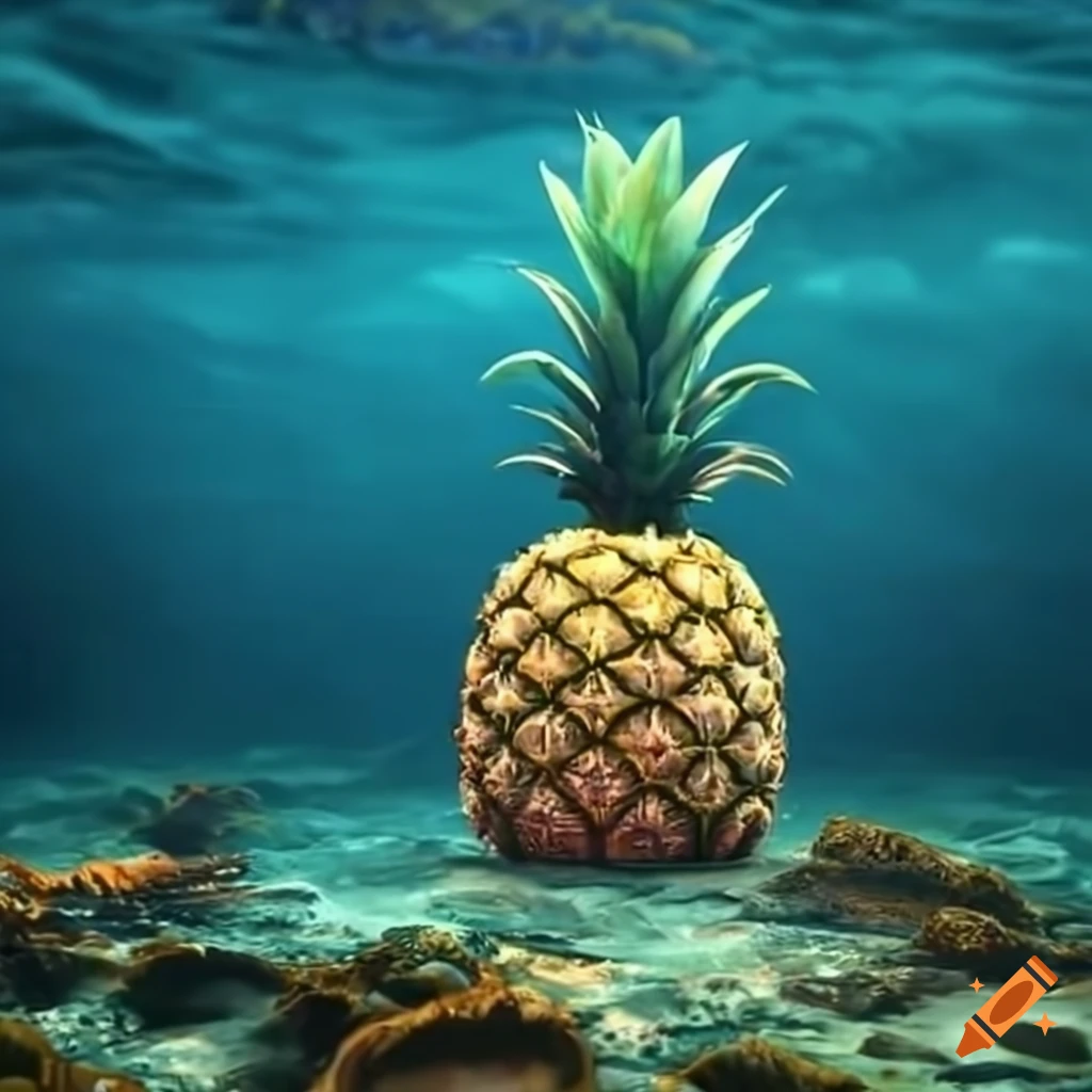 Pineapple house under the sea on Craiyon