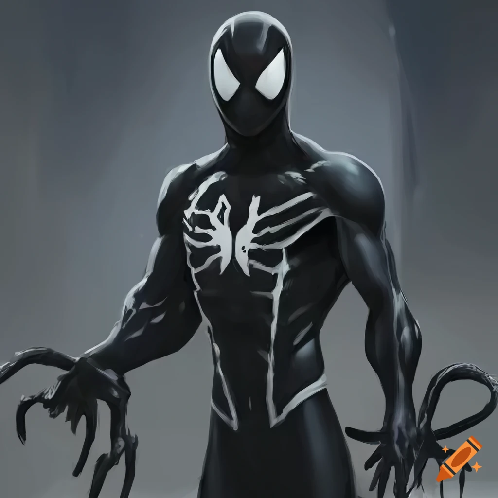 Symbiote black spiderman character on Craiyon