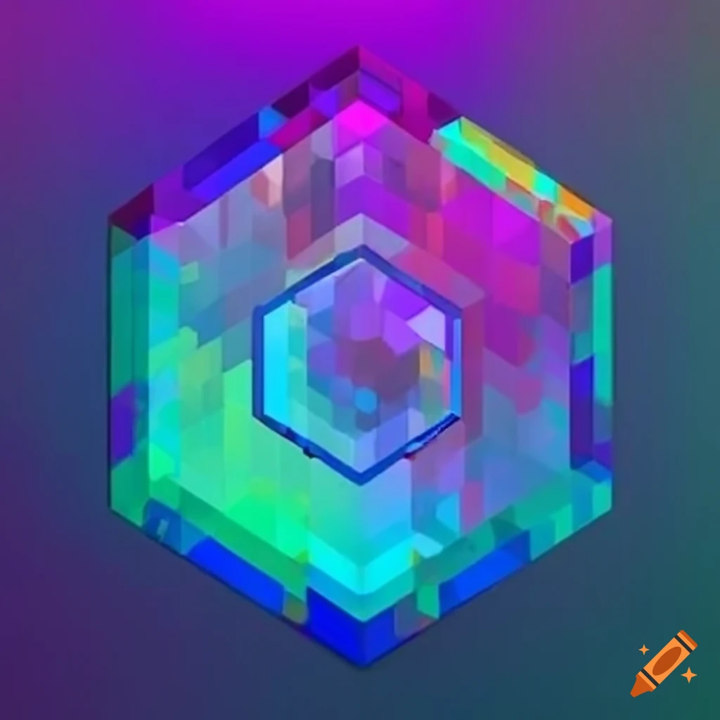 Hexagonal NFT badge symbolizing machine learning, cryptocurrency, and OpenSea