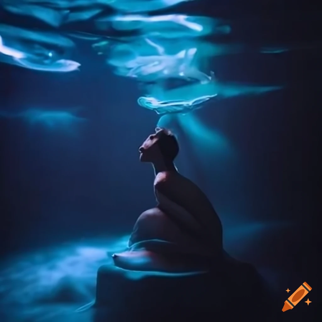 Neon lights creating a drowning effect