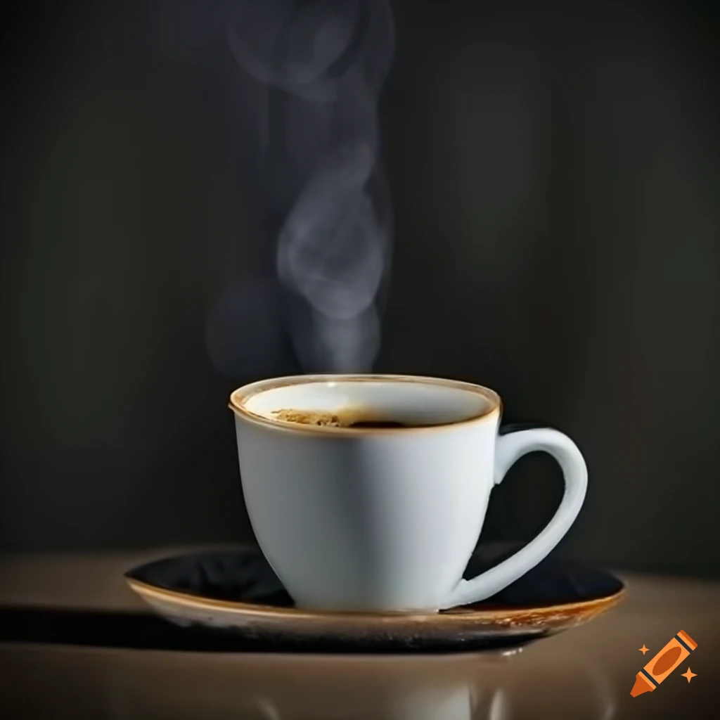 Perfect cup of coffee with hyperrealistic details