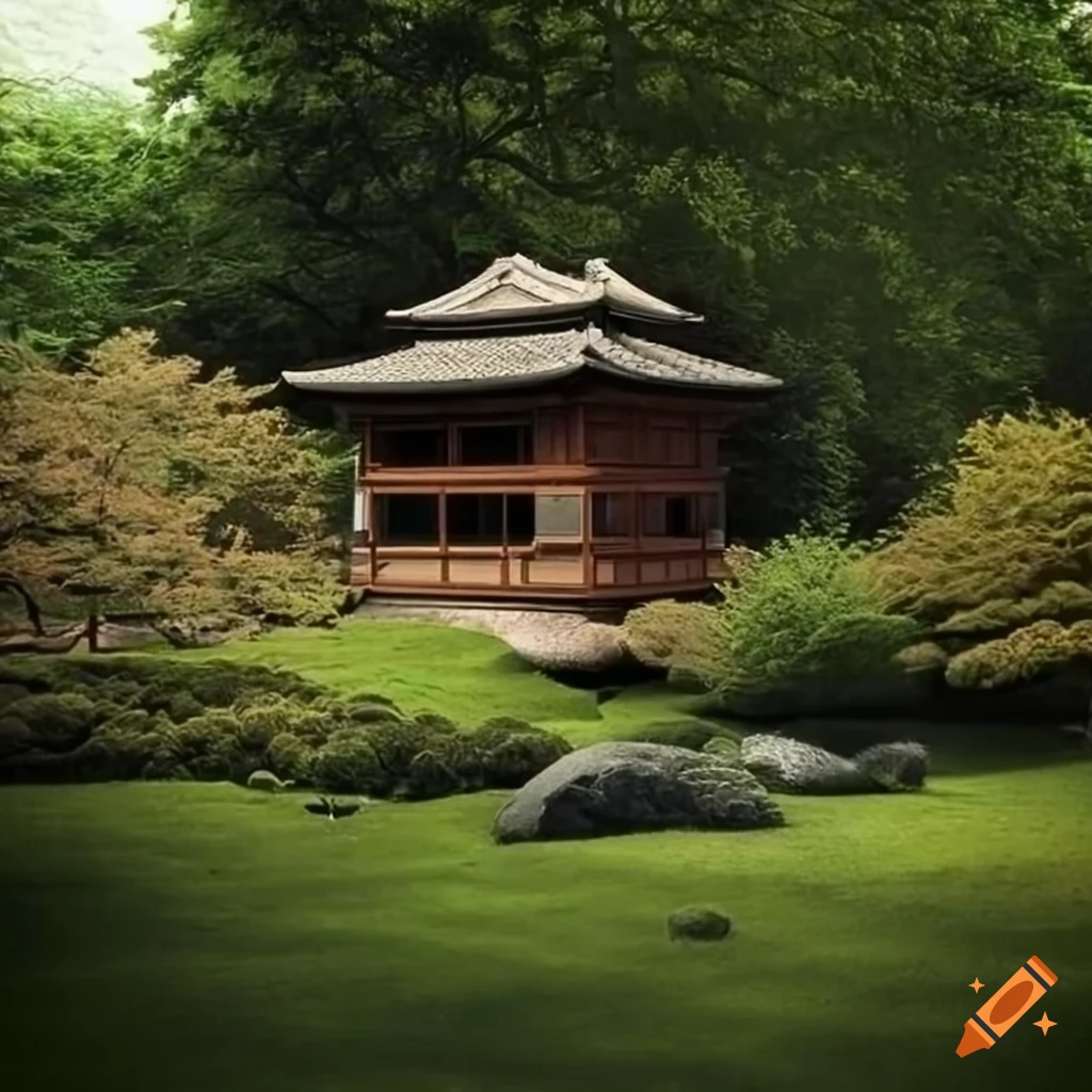Micro Japanese garden in the Polish countryside