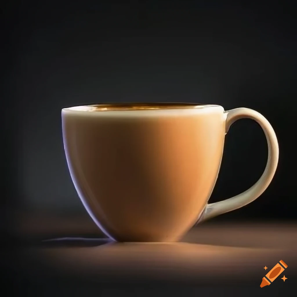 Perfect cup of coffee with hyperrealistic details