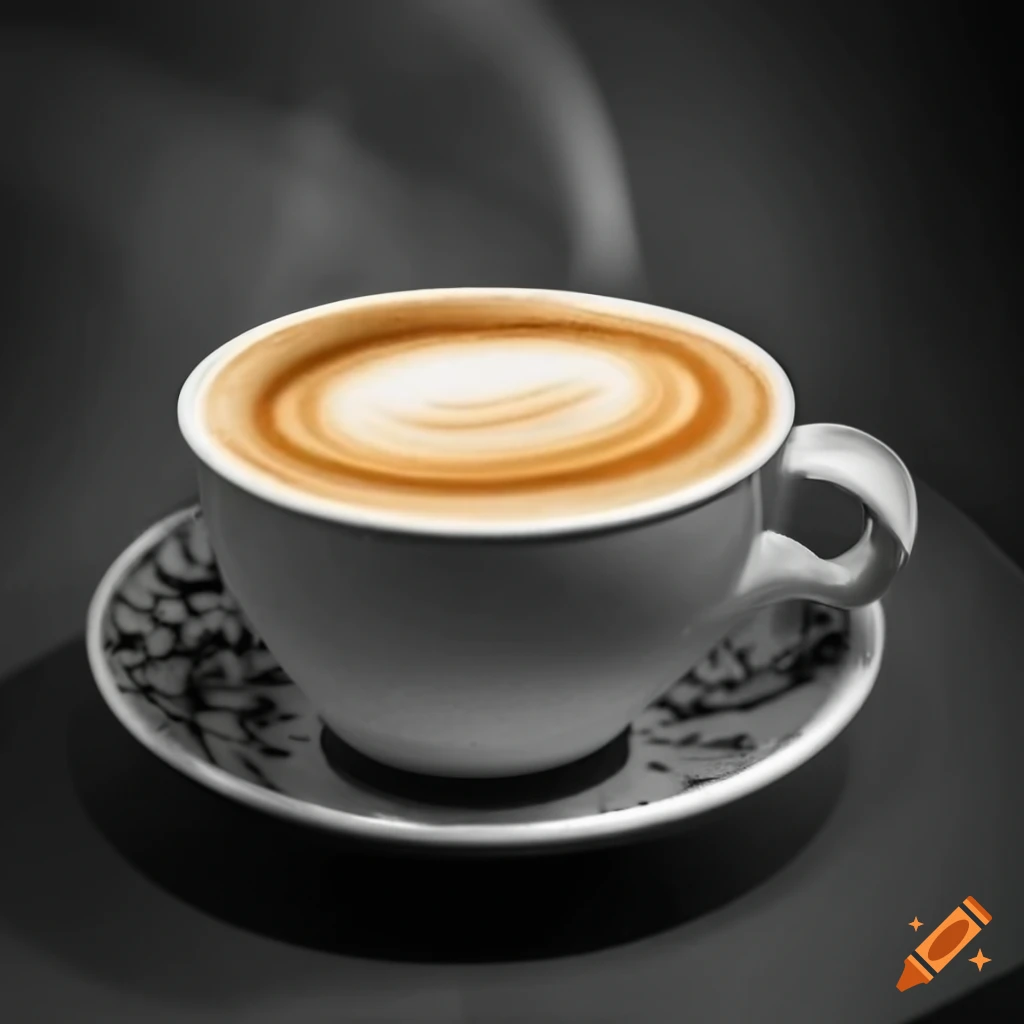 Perfect cup of coffee with hyperrealistic details