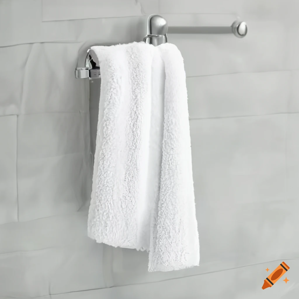 Clean towel near the shower