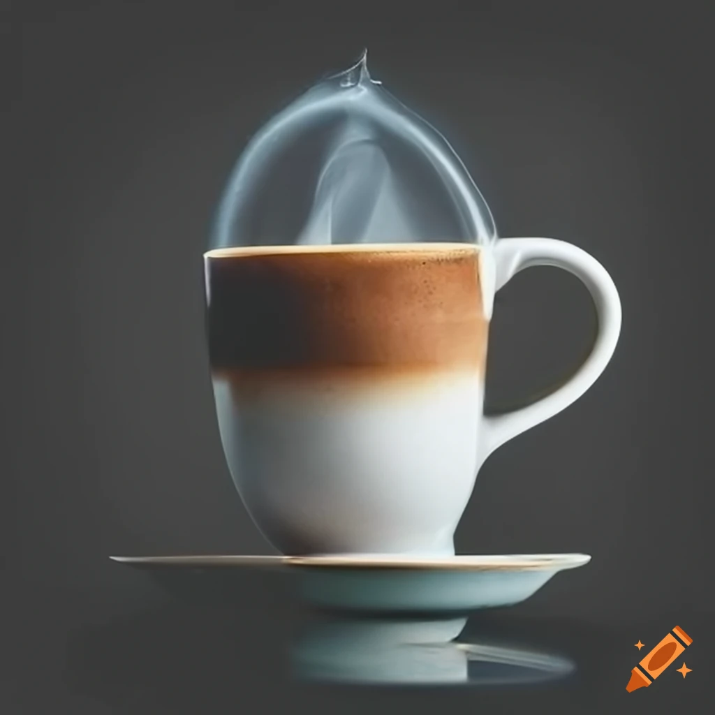 Perfect cup of coffee with hyperrealistic details