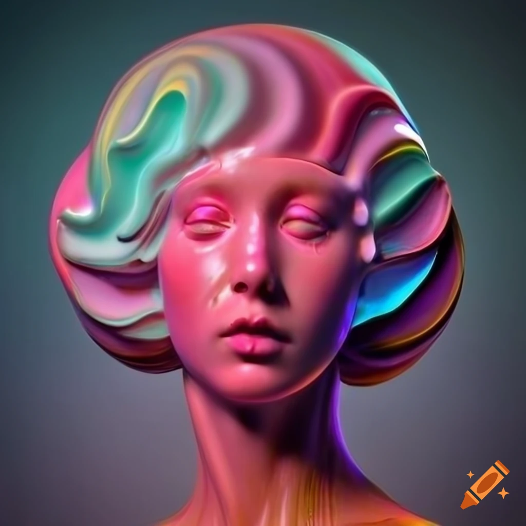 Sculpted marble figures with intricate details and cinematic lighting