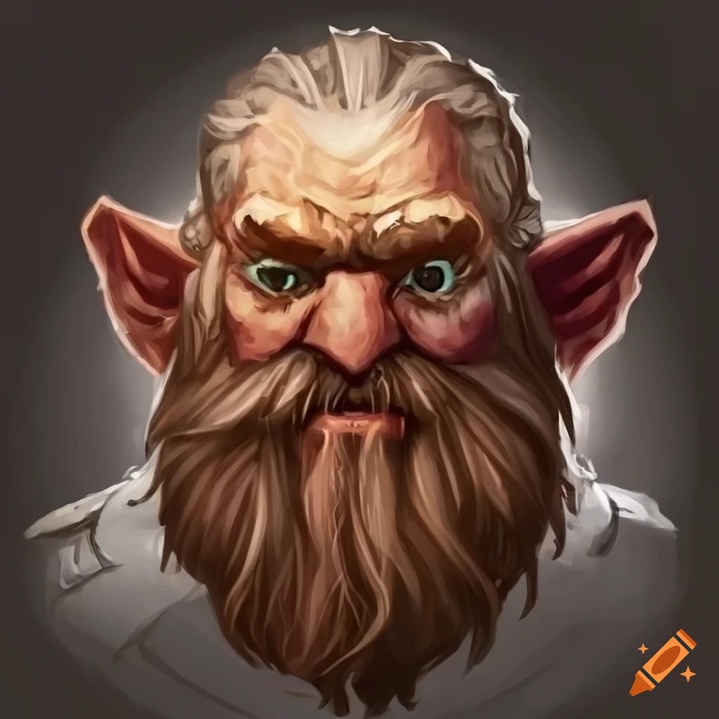 Face of a D&D dwarf character