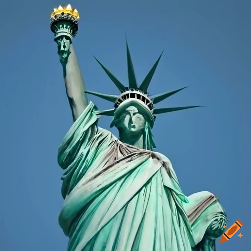 Blue Statue of Liberty