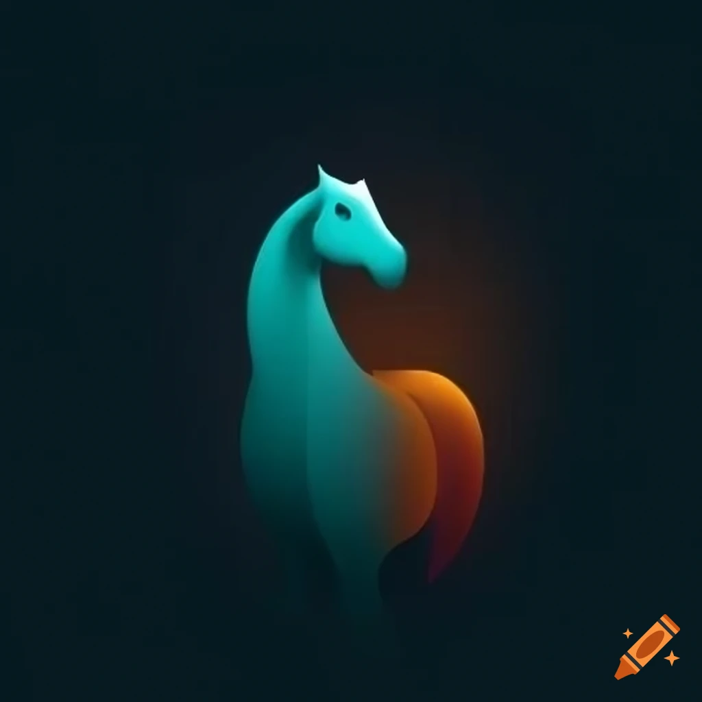 Minimalist horse logo for therapy clinic