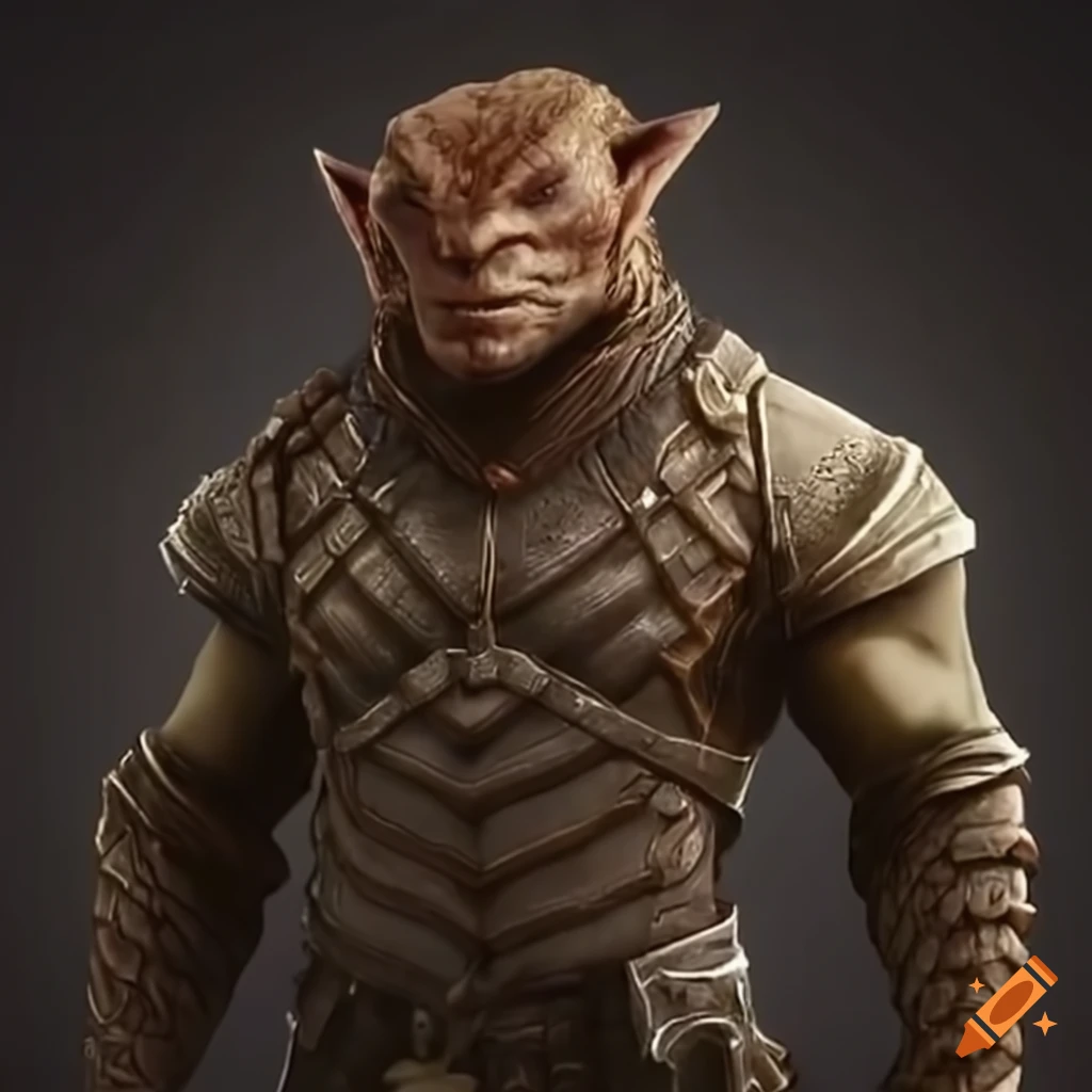 Dragonborn character resembling Danny McBride