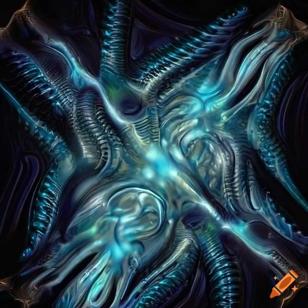 Abstract biomechanical organic art in high resolution