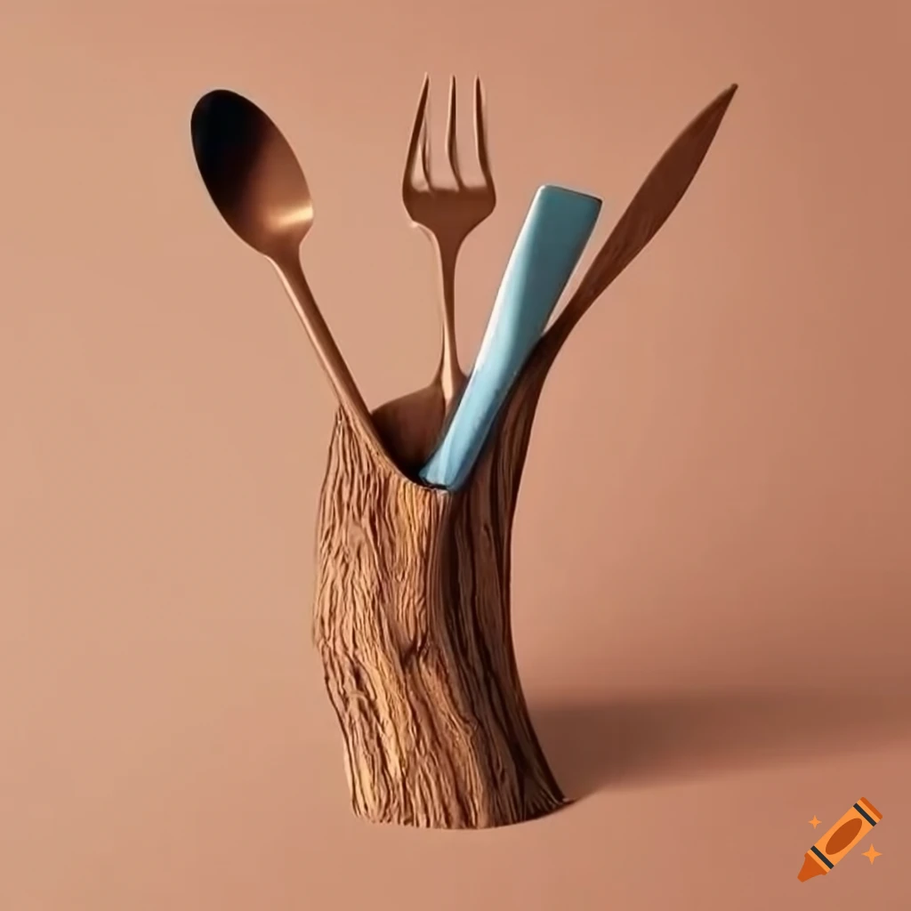 Cutlery items made from a tree