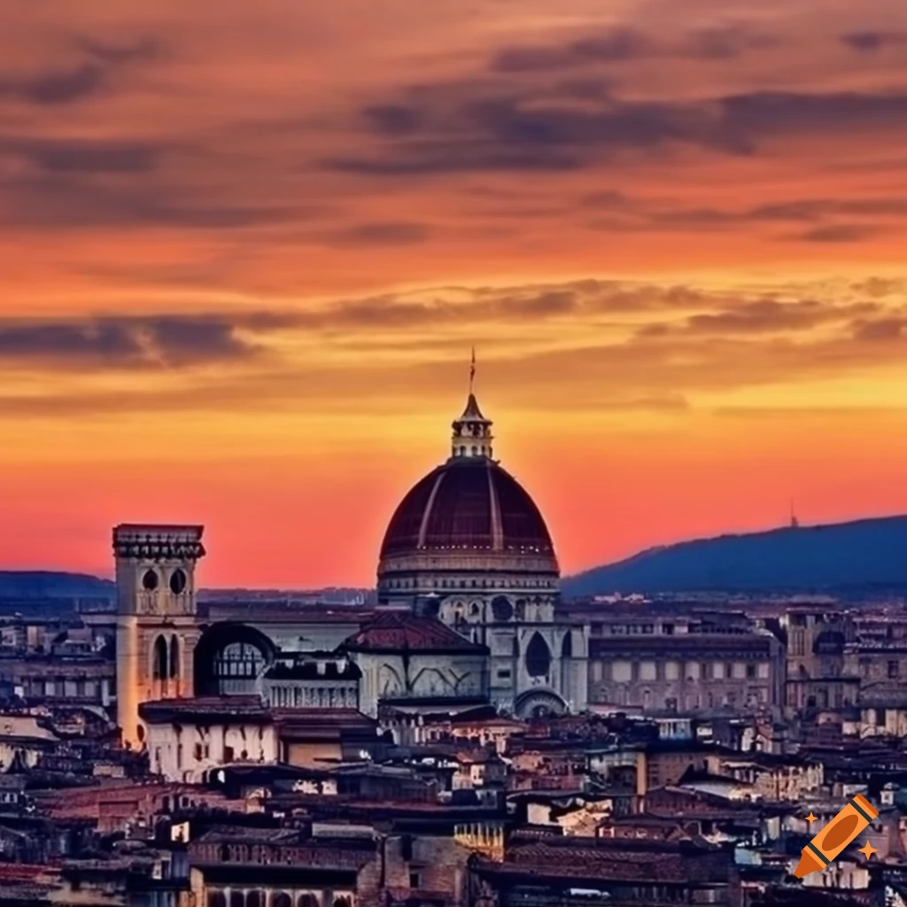 Florence at sunset desktop background