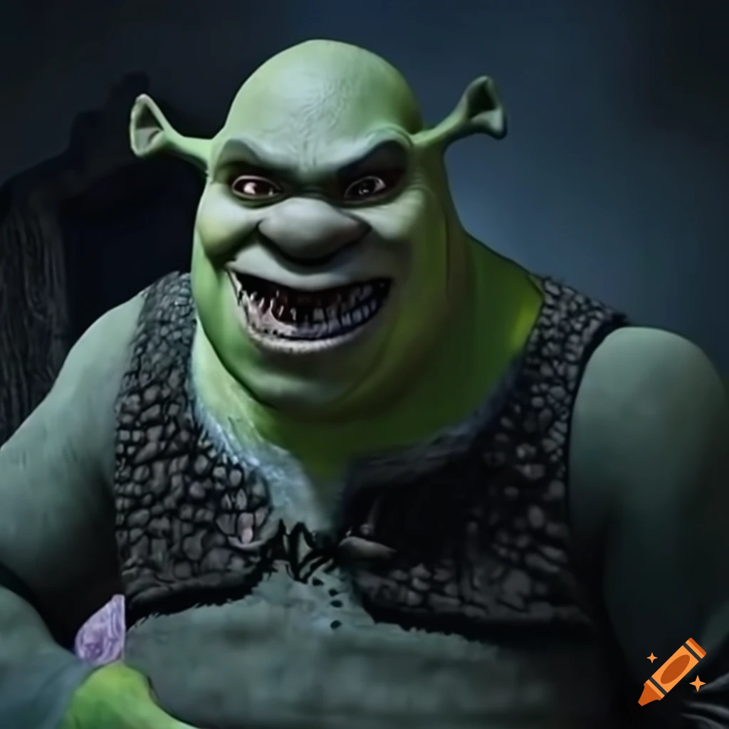Sinister and haunting Shrek character