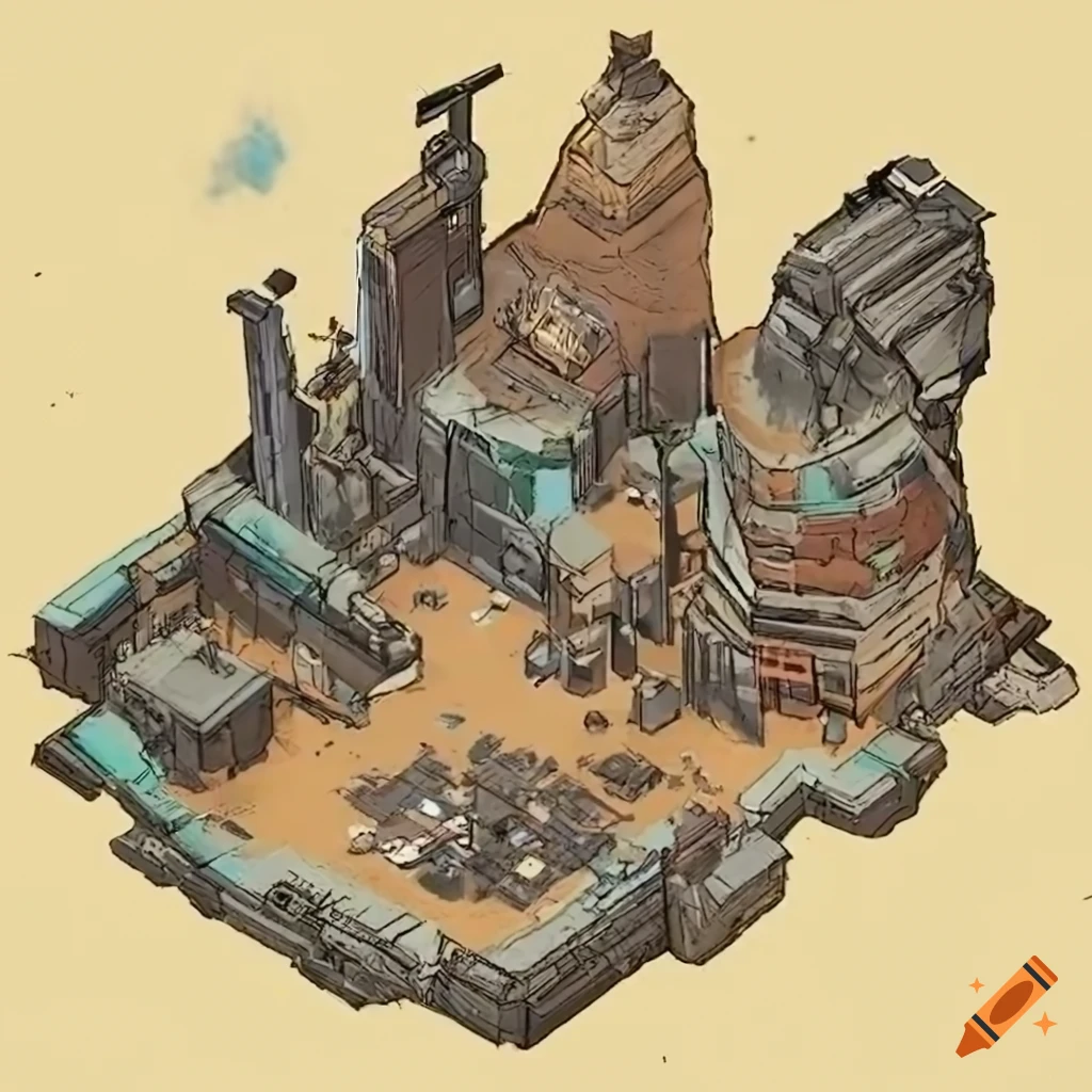 Isometric map of various game locations
