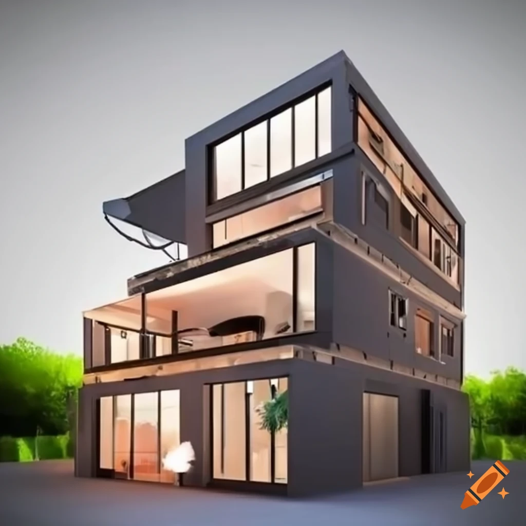 3-story luxury modern house design