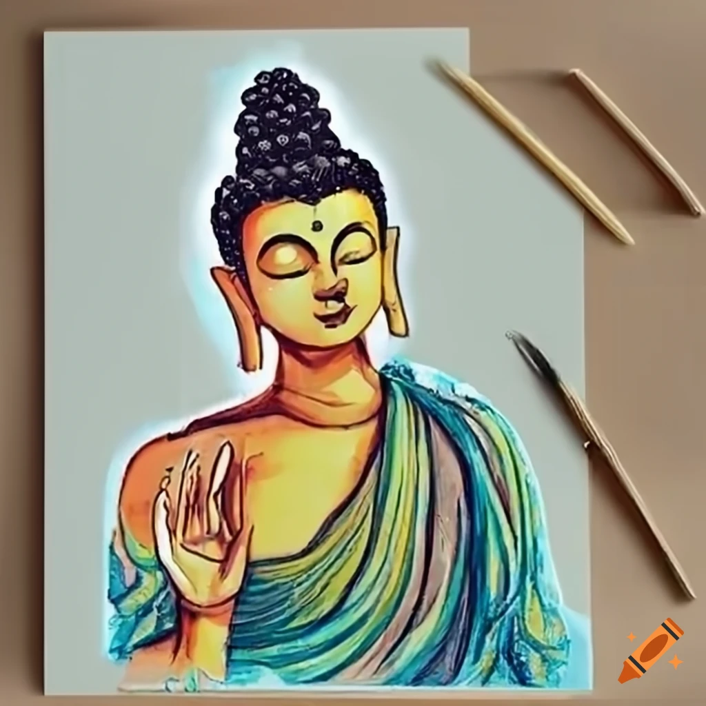 Lord Buddha's birthday celebration card design
