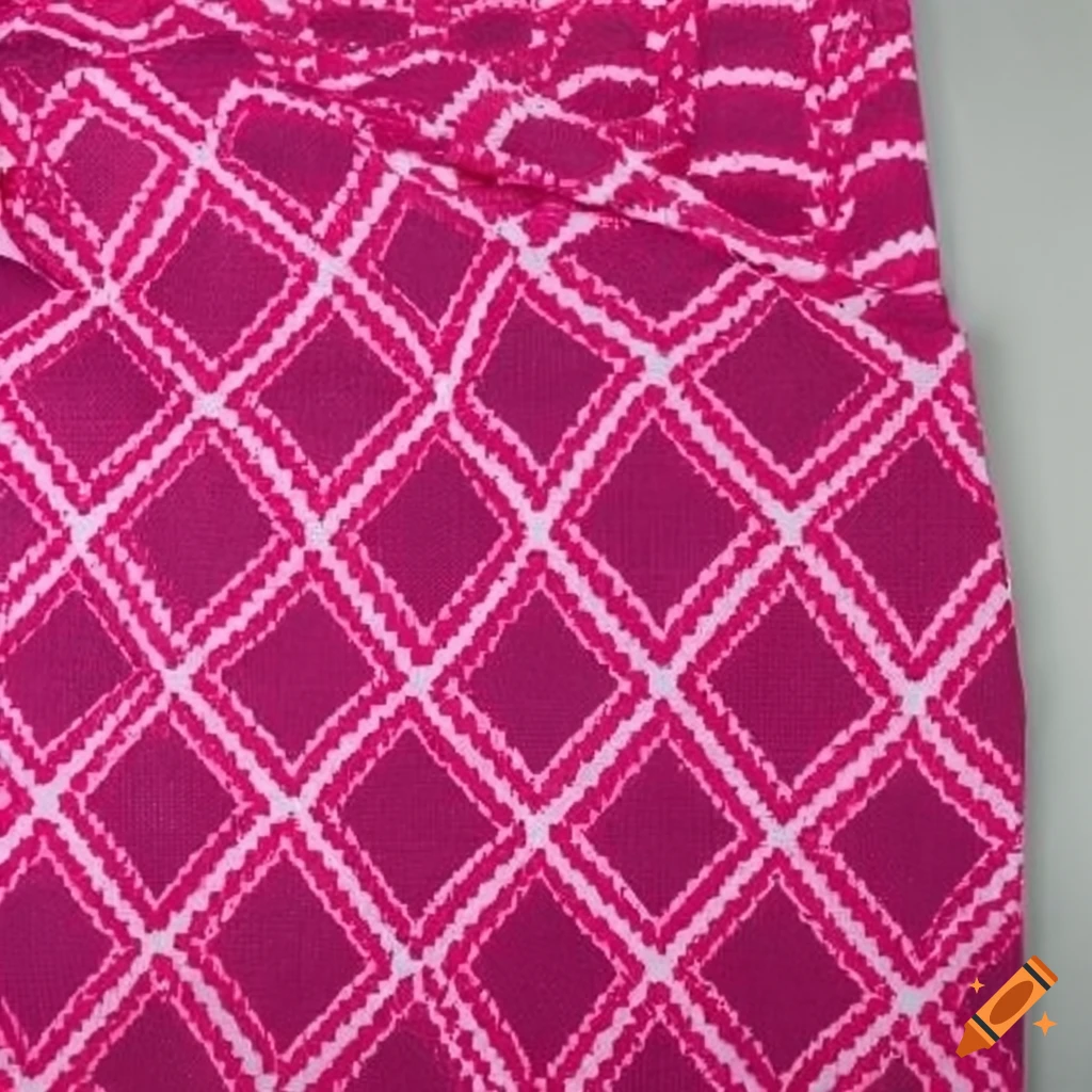 Pink geometric diamond-shaped cloth