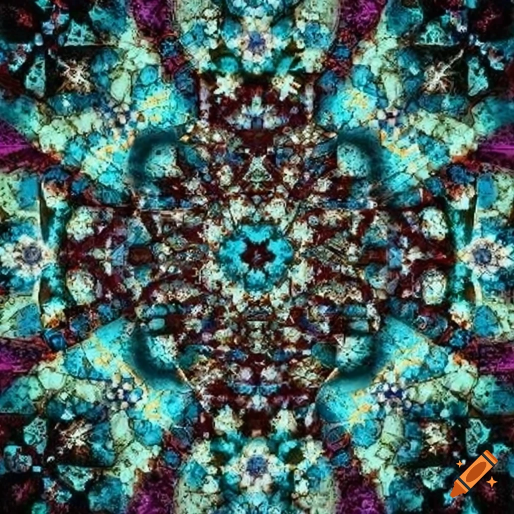Islamic mosaic in fractal pattern