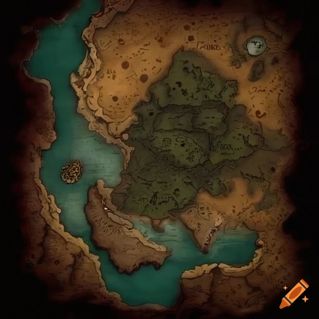 Fantasy map illustration